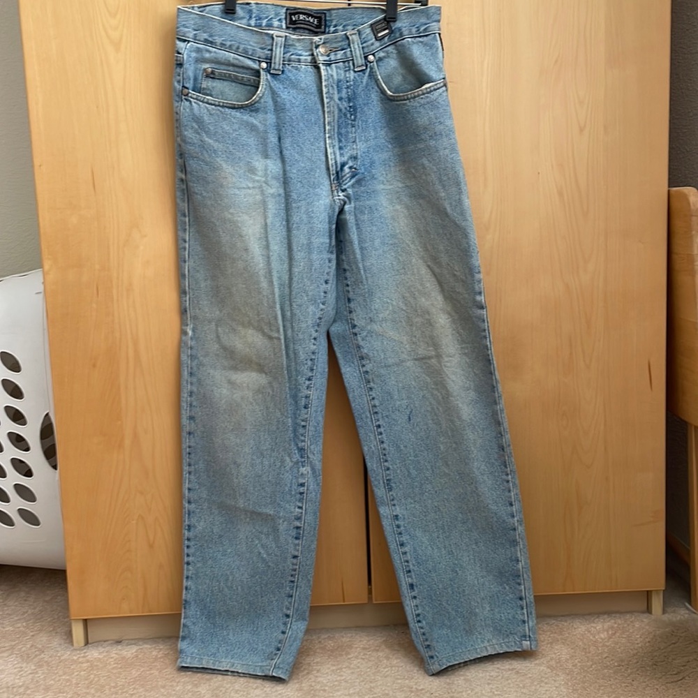 Vintage Versace Jeans Couture Light Wash Denim Tapered Jeans